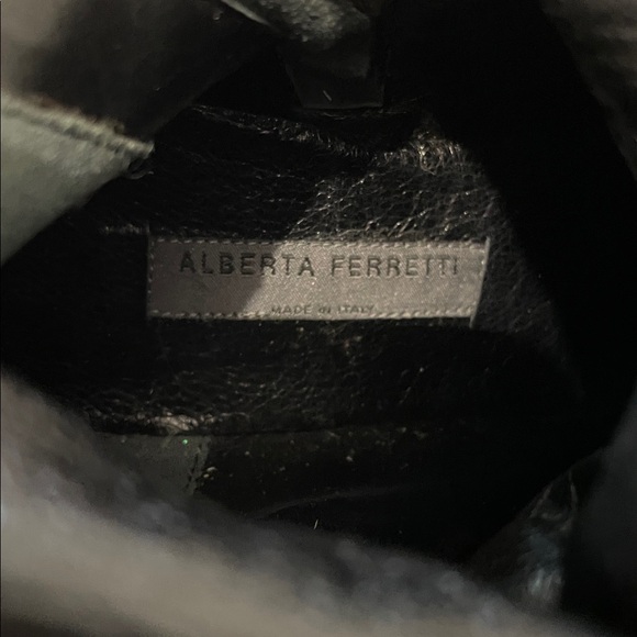 Alberta Ferrttetti Black Patent Leather Boots - Picture 5 of 16